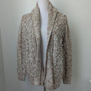 NWT Lands End Canvas 1963 Cable Knit Cardigan, Large